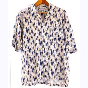 Columbia tan&blue S/S button down shirt